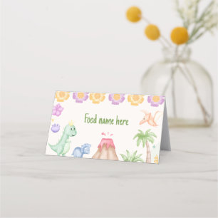 Dinosaur Tent Place Card Birthday Baby Shower
