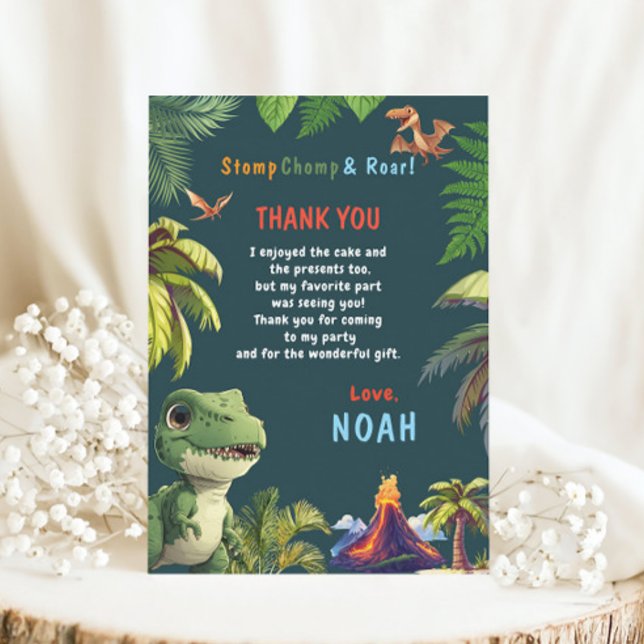 Dinosaur  thank you card (Creator Uploaded)