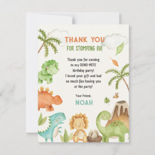 Dinosaur Thank You Cards - Boy Birthday Party
