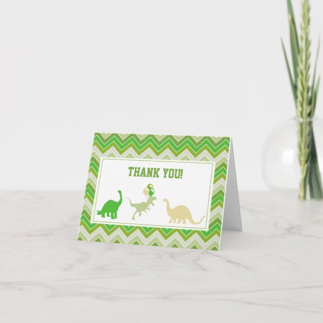 Dinosaur Thank You Note Cards (Front)