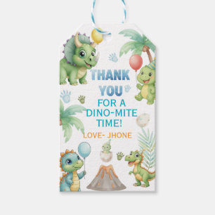 Dinosaur Thank You Tag with Coloring Activity - Di