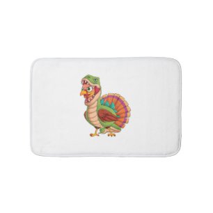 Dinosaur Thanksgiving Boys Turkey Saurus T rex Tur Bath Mat
