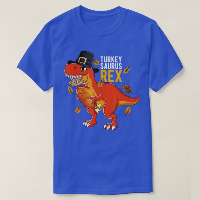 Dinosaur Thanksgiving T rex Turkey Saurus Womens K T-Shirt (Design Front)