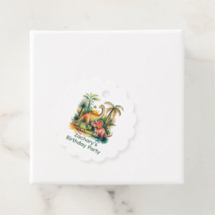 Dinosaur Theme Boy Birthday Party Thank You Favour Tags