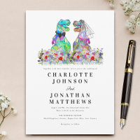 Dinosaur Theme Colourful Wildflower Wedding