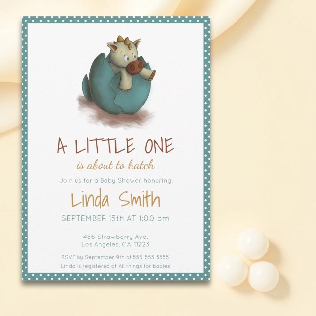 Dinosaur Theme Gender Neutral Baby Shower  Invitation (Creator Uploaded)