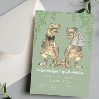 Dinosaur Theme Sage Green Wedding