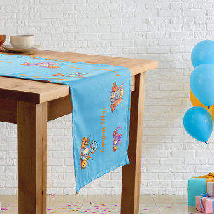 Dinosaur Theme Table Runner Kids Birthday Party