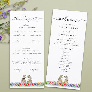 Dinosaur Theme Wedding Ceremony Program Menu