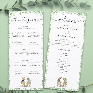 Dinosaur Theme Wedding Ceremony Program Menu