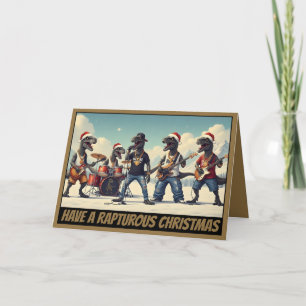 Dinosaur themed Christmas card