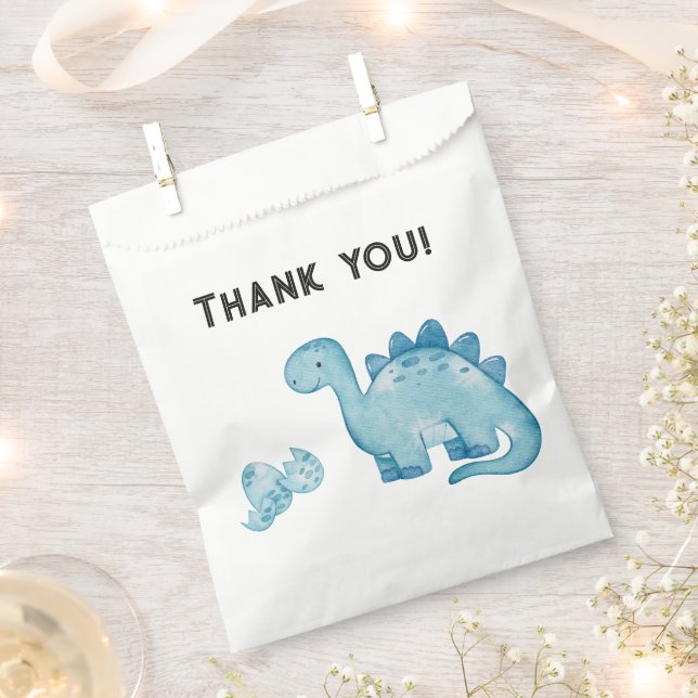 Dinosaur Themed Kids Birthday Party Favour Bags (Clipped)