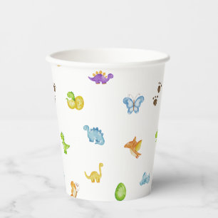 Dinosaur Themed Kids Birthday Party Paper Cups