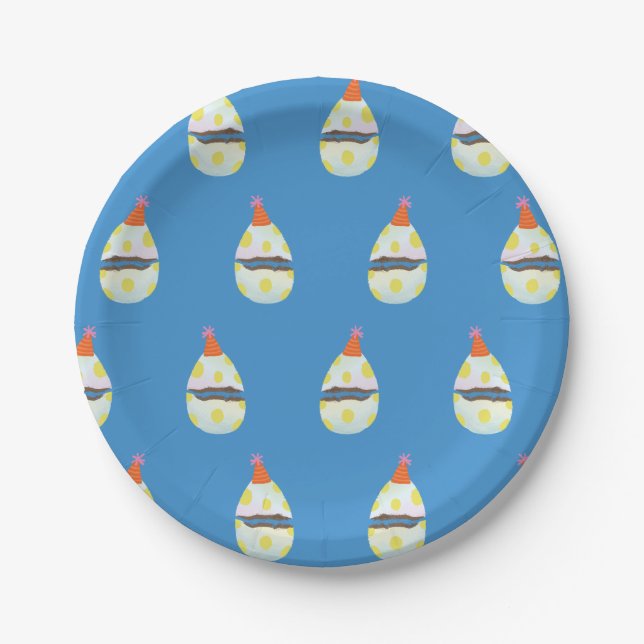Dinosaur-Themed Kids Birthday Party Plate (Front)