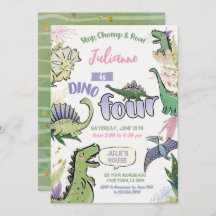 Dinosaur Themed Party Dino Four 4th Birthday