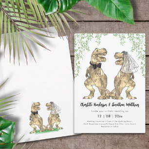 Dinosaur Themed Wedding  Invitation