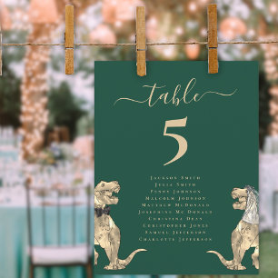Dinosaur Themed Wedding Table Seating Chart