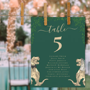 Dinosaur Themed Wedding Table Seating Chart 