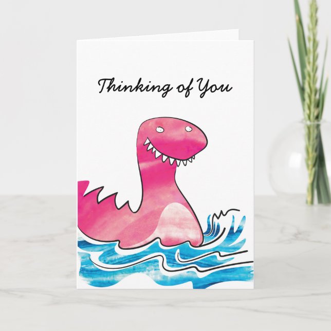 Dinosaur thinking of you card (Front)
