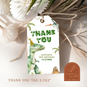 Dinosaur Three-Rex Boy's Gift Tags