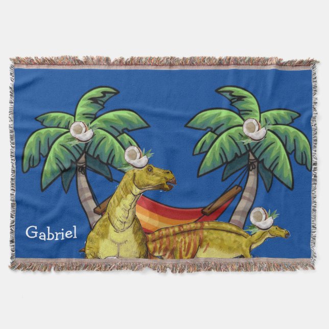 Dinosaur Throw Blanket (Front)