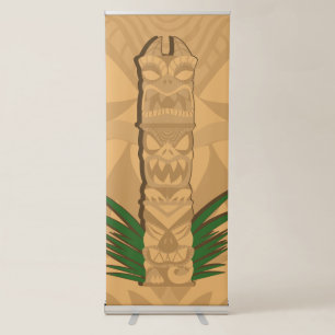 Dinosaur Tiki Totem Retractable Banner