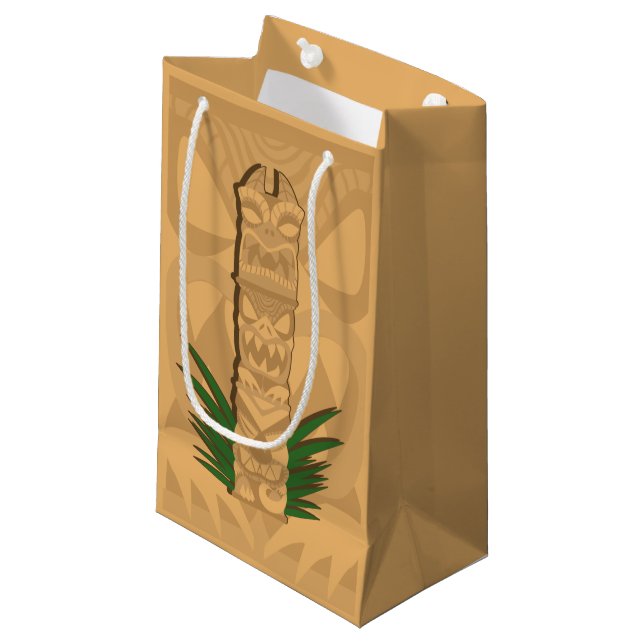 Dinosaur Tiki Totem Small Gift Bag (Front Angled)