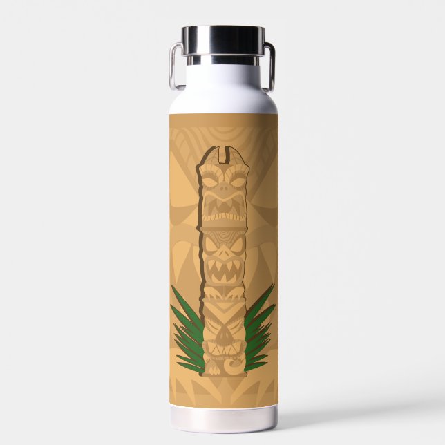 Dinosaur Tiki Totem Water Bottle (Front)