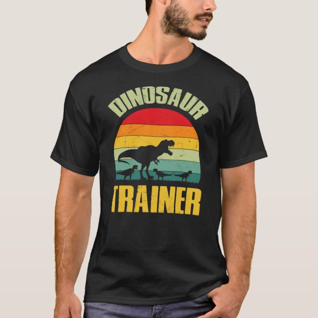 Dinosaur Trainer Halloween Costume Retro Sunset Di T-Shirt (Front)