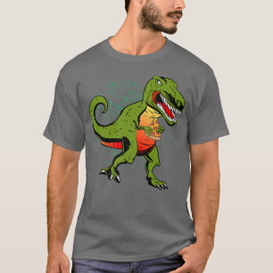 Dinosaur Tre Pizza Graphic Pizza Lover Italian Foo T-Shirt