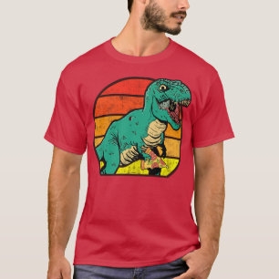 Dinosaur Tre Pizza Graphic Pizza Lover Italian Foo T-Shirt