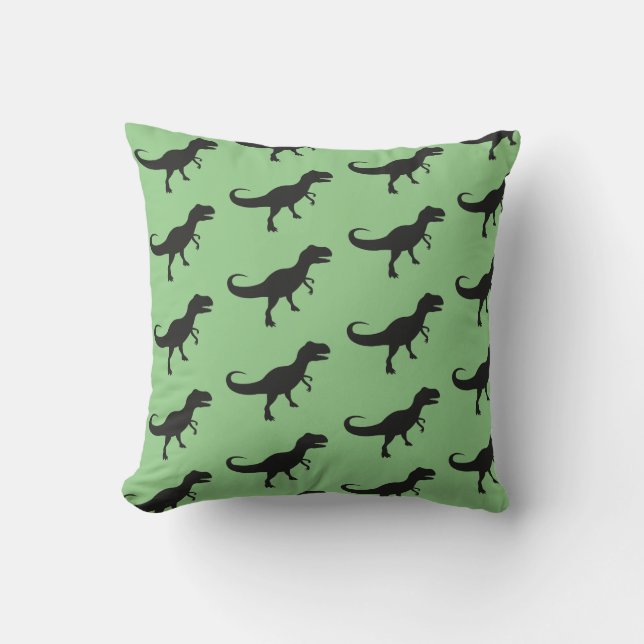 Dinosaur Trex Graphic Pattern Throw Pillow (Front)