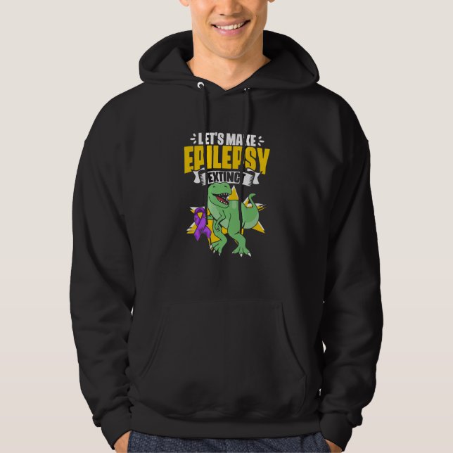 Dinosaur Trex Support Epilepsy Survivor Epilepsy A Hoodie (Front)
