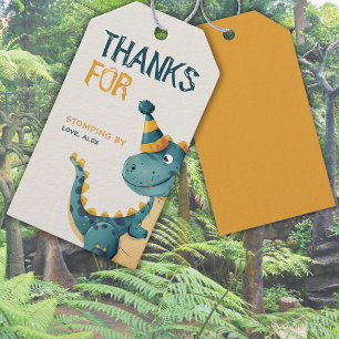 Dinosaur Trex Three Rex 3rd Birthday Party  Gift Tags