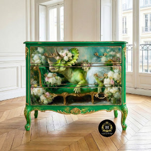 Dinosaur Triceratops Floral Ballerina Decoupage  Tissue Paper