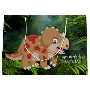 Dinosaur Triceratops Large Gift Bag