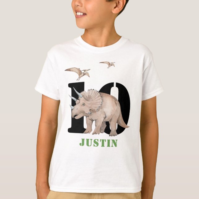 Dinosaur Triceratops T-Shirt (Front)