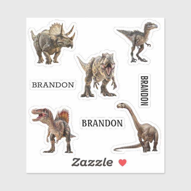 Dinosaur Tyrannosaurs Raptor Spinosaurus Name (Sheet)