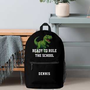 Dinosaur Tyrannosaurus Rex quote Printed Backpack