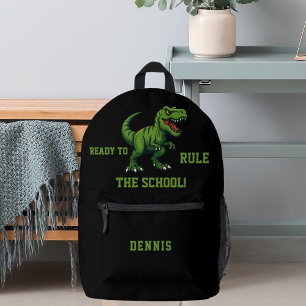 Dinosaur Tyrannosaurus Rex quote Printed Backpack