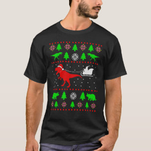 Dinosaur Ugly Christmas Sweater for adults kids 1
