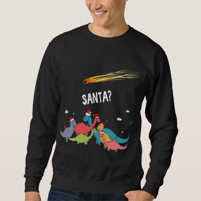 Dinosaur Ugly Christmas Sweater Merry Extinction S (Front)