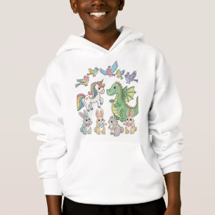 Dinosaur Unicorn Friends Kids' Hoodie