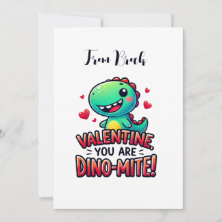 Dinosaur Valentine Card for Kids