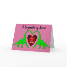 Dinosaur Valentine Love Card to Personalise