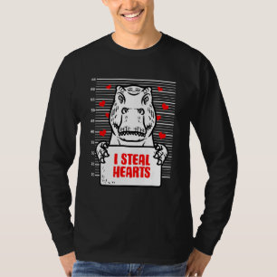 Dinosaur Valentine S Day Kids I Steal Hearts T Rex T-Shirt
