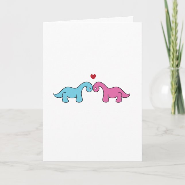 Dinosaur Valentine's Day Card (Front)