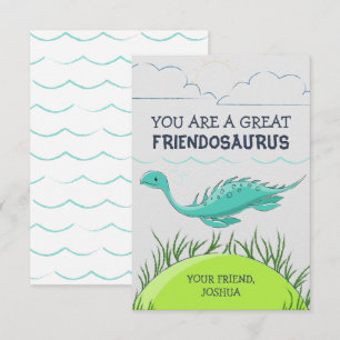 Dinosaur Valentines Day Card for Kids