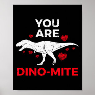 Dinosaur Valentines T Rex Gift Boys Girls Women Me Poster