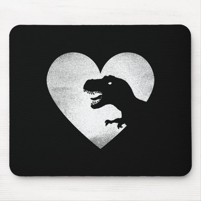 Dinosaur Valentines Trex Love Dinosaurs Distress  Mouse Mat (Front)
